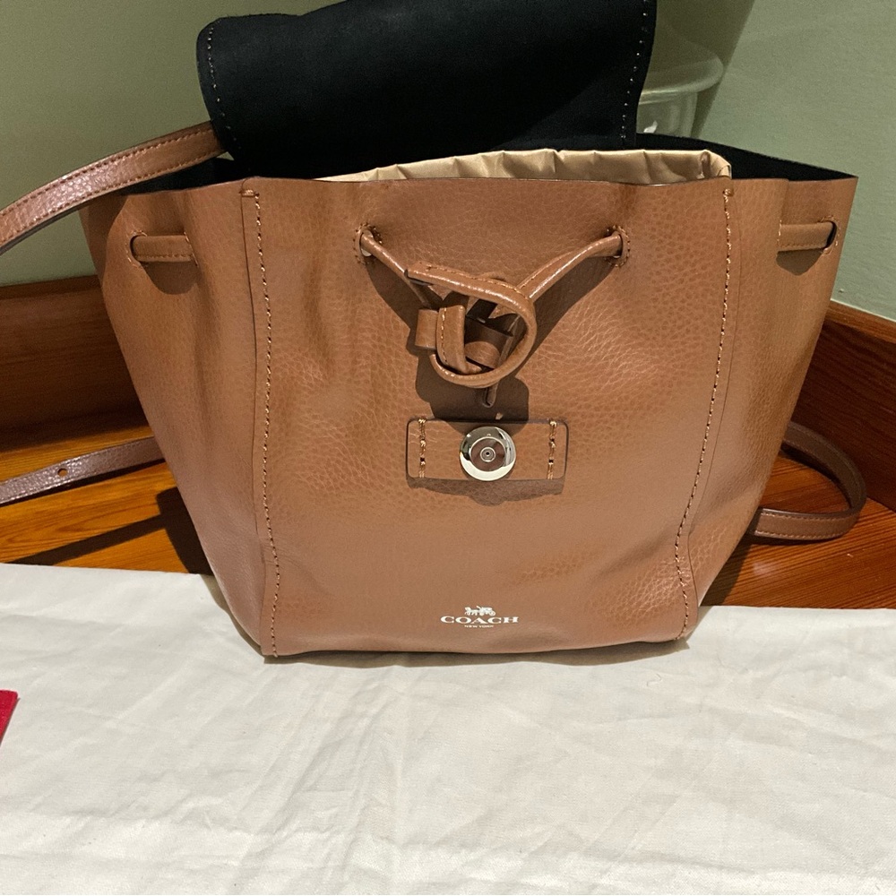 Coach Tan Leather Women's Backpack - Picture 7 of 7